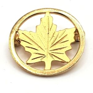 BOND BOYD 14k Gold Filled Maple Leaf  Brooch Pin 1/20 14k